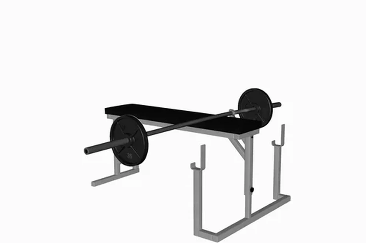 Weight Bench with Barbell